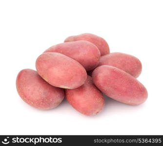 New potato tuber heap isolated on white background cutout