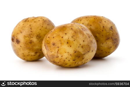 new potato tuber isolated on white background cutout