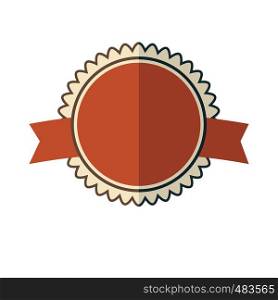 New red vintage badge isolated on white background. New red vintage badge