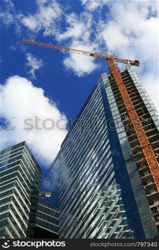 New reinforced steel & concrete buildings under construction.