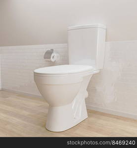 New toilet bowl, 3d rendering