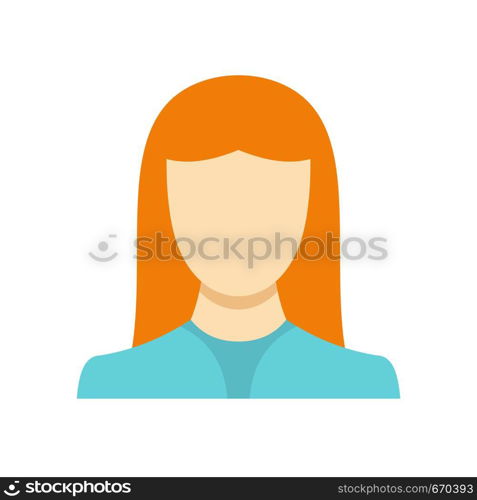 New woman avatar icon. Flat illustration of woman avatar vector icon isolated on white background. New woman avatar icon vector flat