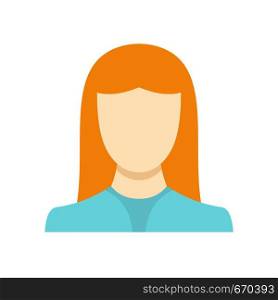 New woman avatar icon. Flat illustration of woman avatar vector icon isolated on white background. New woman avatar icon vector flat