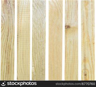 new wooden boards isolated on white