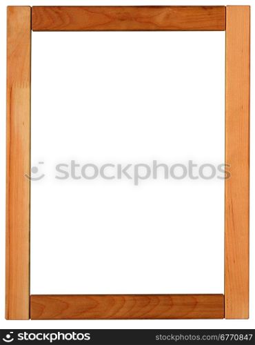new wooden frame isolated on white background