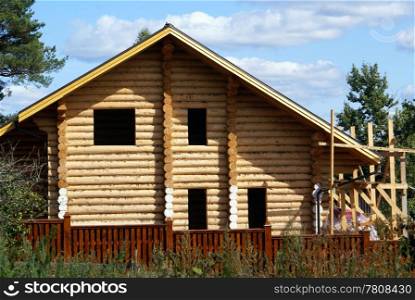 New wooden house in the Nylova Pustyn, Seliger, Russia