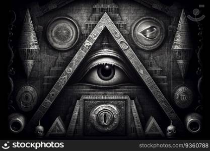 New world order secret society meeting created with Generative AI