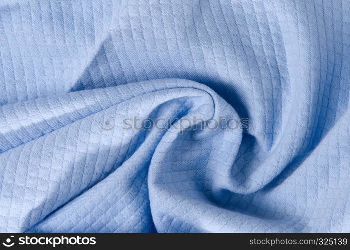 new wrinkled textile fabric blue color