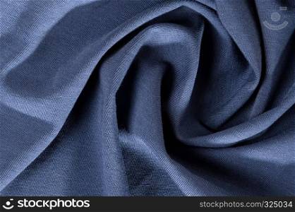 new wrinkled textile fabric gray blue color