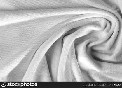 new wrinkled textile fabric white color