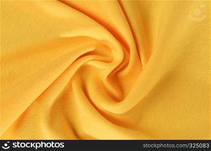 new wrinkled textile fabric yellow color