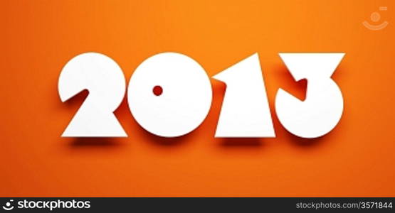 new year 2013, 3d render