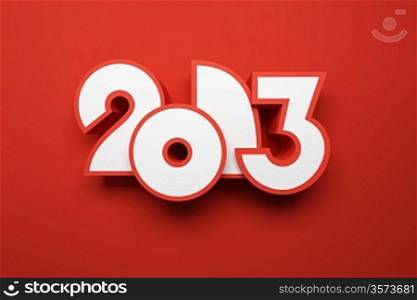 new year 2013, 3d render