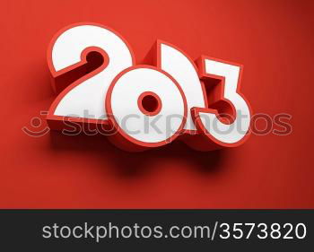 new year 2013, 3d render
