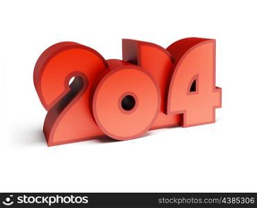 new year 2014, 3d render