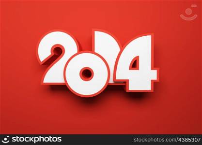 new year 2014, 3d render