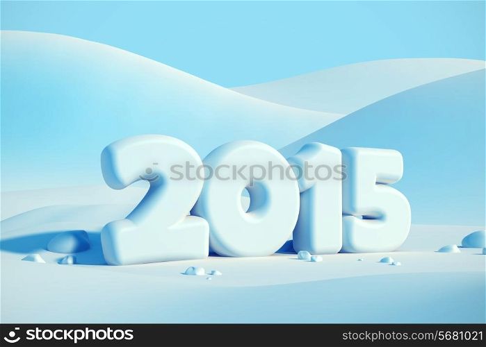 new year 2015, 3d render