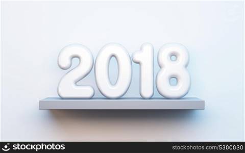 new year 2018, 3d rendering