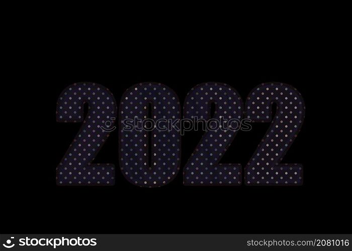 New Year 2022 template. Colorful 2022 Text. 2022 Happy New Year. 2022 design for greetings, invitations, banner or background.