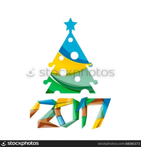New Year and Christmas holiday elements. 2017 New Year and Christmas holiday elements. abstract geometric design with white space for text