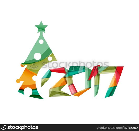 New Year and Christmas holiday elements. 2017 New Year and Christmas holiday elements. abstract geometric design with white space for text