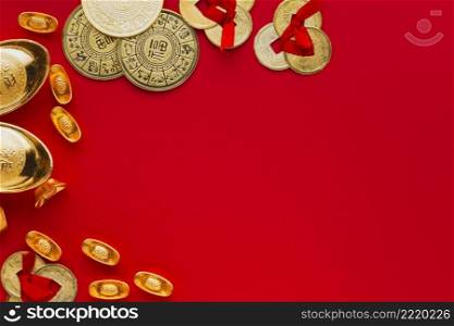 new year chinese 2021 money copy space background