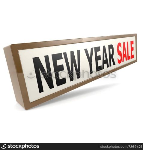 New year sale banner image with hi-res rendered artwork that could be used for any graphic design.. New year sale banner
