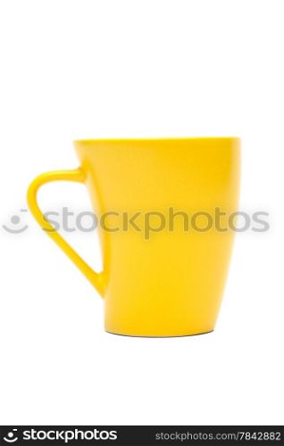 new yellow mug on a white background
