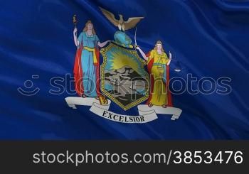 New York Bundesstaat Flagge Endlosschleife