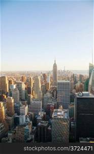 New York City cityscape on a sunny day