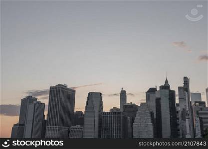 new york city financial district skyline