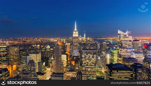 New York City Manhattan skyline panorama, USA