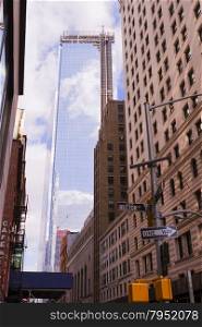 New York City skyline and street views.