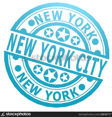 New York City stamp image with hi-res rendered artwork that could be used for any graphic design.. New York City stamp
