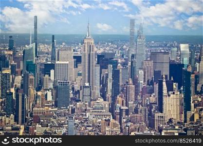 New York City uptown epic skyline view, United States of America
