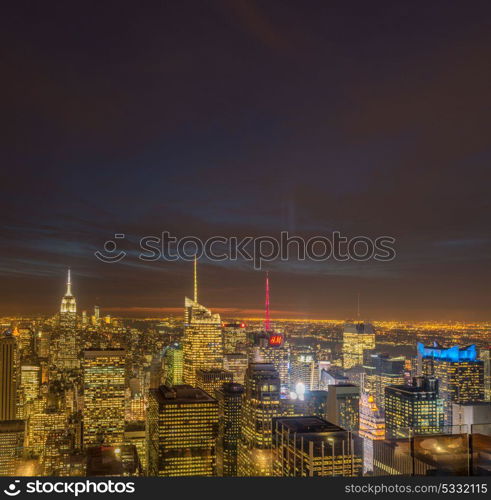 New York - DECEMBER 20, 2013: View of Lower Manhattan on December 20 in New York, USA. New York has one of the best night views. New York - DECEMBER 20, 2013: View of Lower Manhattan on Decembe