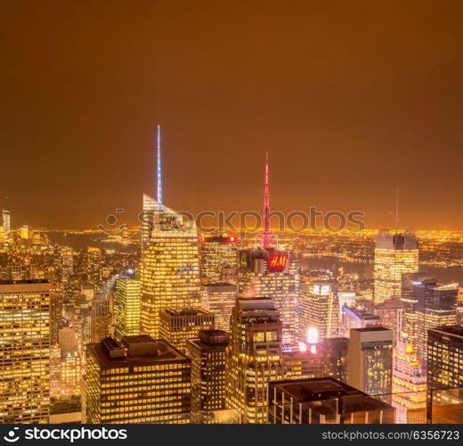 New York - DECEMBER 20, 2013: View of Lower Manhattan on December 20 in New York, USA. New York has one of the best night views. New York - DECEMBER 20, 2013: View of Lower Manhattan on Decembe