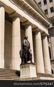 New York Federal hall Memorial George Washington Statue US