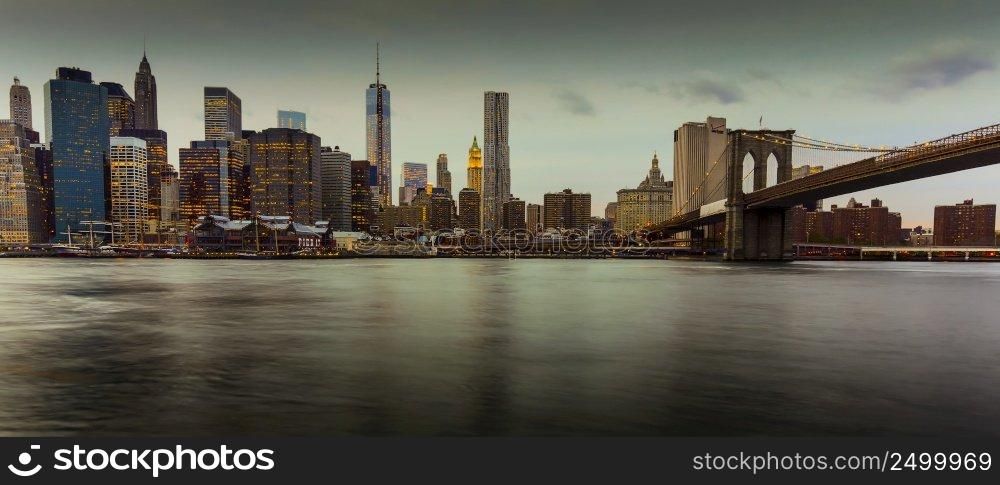 New York skyline, view from Brooklyn 