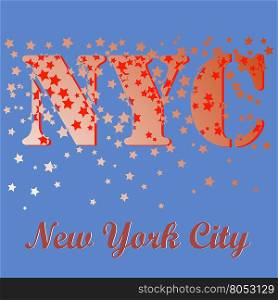 New York T-shirt Emblem.Print Typography. Retro Label. Vintage Sport Pattern. Starry Basketball Logo on Blue Background. New York T-shirt Emblem.Print Typography.