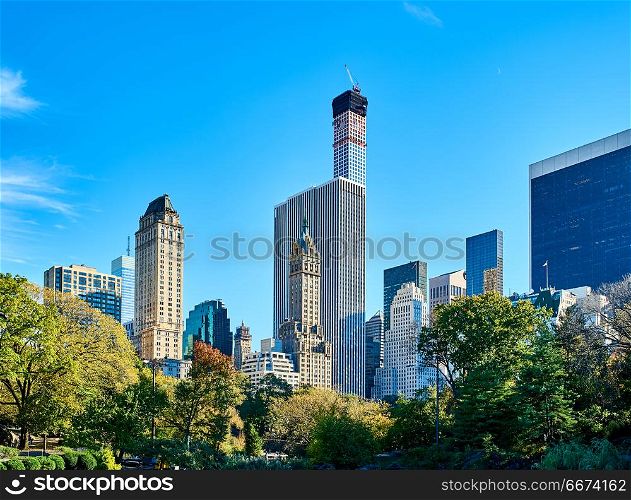 New York view from Central Park. New York view from Central Park at summer