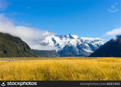New Zealand. Beautiful natural landscape of mountains of New Zealand