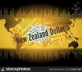 New Zealand Dollar Representing Forex Trading And Nzd