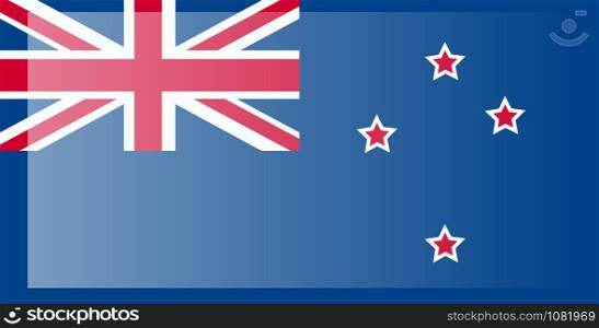 New Zealand flag, official colors and proportion correctly. National New Zealand flag.
