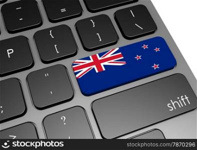 New Zealand keyboard image with hi-res rendered artwork that could be used for any graphic design.. New Zealand