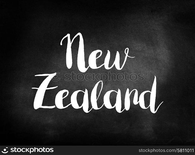 New Zealand written on a blackboard