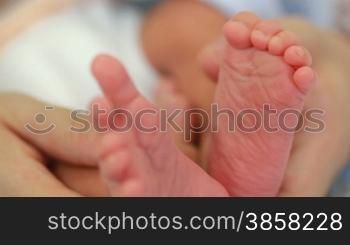 newborn baby feet.