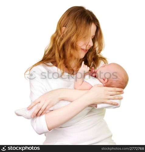 Newborn baby with mother