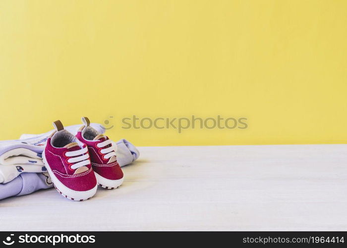 newborn concept with shoes clothes. High resolution photo. newborn concept with shoes clothes. High quality photo