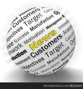 News concept icon means breaking stories and newsflash. Journalistic comments and global reports - 3d illustration